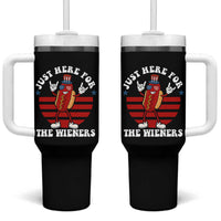 Funny 4th Of July Tumbler With Handle I'm Just Here for The Wieners Hot Dog - Wonder Print Shop