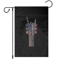 Rock On Skeleton Hand Guitar Garden Flag Retro American Flag Heavy Metal Guitarist - Wonder Print Shop