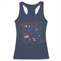 Patriotic Subtle FDT Racerback Tank Top Coquette Bow Patriotic 4th of July