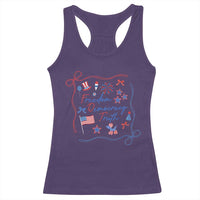 Patriotic Subtle FDT Racerback Tank Top Coquette Bow Patriotic 4th of July