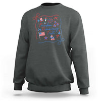 Patriotic Subtle FDT Sweatshirt Coquette Bow Patriotic 4th of July