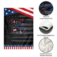 Patriotic Subtle FDT Garden Flag Coquette Bow Patriotic 4th of July
