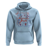 American Bride Bachelorette Party Hoodie Coquette Bow 4th Of July - Wonder Print Shop