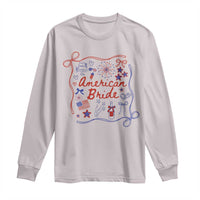 American Bride Bachelorette Party Long Sleeve Shirt Coquette Bow 4th Of July - Wonder Print Shop