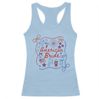 American Bride Bachelorette Party Racerback Tank Top Coquette Bow 4th Of July - Wonder Print Shop