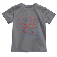 American Bride Bachelorette Party Toddler T Shirt Coquette Bow 4th Of July - Wonder Print Shop
