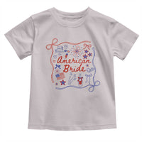 American Bride Bachelorette Party Toddler T Shirt Coquette Bow 4th Of July - Wonder Print Shop