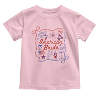 American Bride Bachelorette Party Toddler T Shirt Coquette Bow 4th Of July - Wonder Print Shop