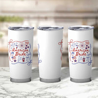 American Bride Bachelorette Party Tumbler Cup Coquette Bow 4th Of July - Wonder Print Shop