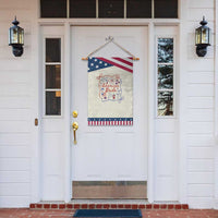 American Bride Bachelorette Party Garden Flag Coquette Bow 4th Of July
