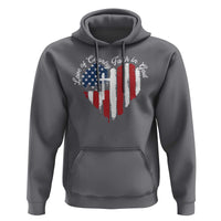 Patriotic Christian Hoodie Faith In God Heart Cross Flag 4th Of July Religious - Wonder Print Shop