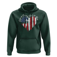 Patriotic Christian Hoodie Faith In God Heart Cross Flag 4th Of July Religious - Wonder Print Shop