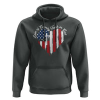 Patriotic Christian Hoodie Faith In God Heart Cross Flag 4th Of July Religious - Wonder Print Shop