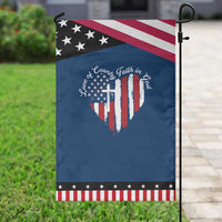 Patriotic Christian Garden Flag Faith In God Heart Cross Flag 4th Of July Religious