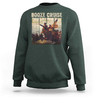 Funny 4th of July Sweatshirt Political Party Booze Cruise Founding Father - Wonder Print Shop