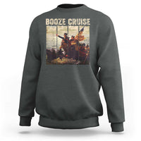 Funny 4th of July Sweatshirt Political Party Booze Cruise Founding Father - Wonder Print Shop