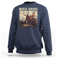Funny 4th of July Sweatshirt Political Party Booze Cruise Founding Father - Wonder Print Shop