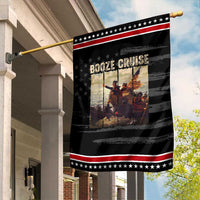 Funny 4th of July Garden Flag Political Party Booze Cruise Founding Father