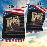 Funny 4th of July Garden Flag Political Party Booze Cruise Founding Father
