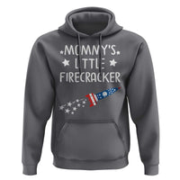 Mommy's Little Firecracker 4th of July Hoodie Patriotic American Flag - Wonder Print Shop