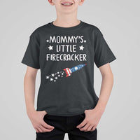 Mommy's Little Firecracker 4th of July T Shirt For Kid Patriotic American Flag - Wonder Print Shop