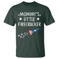 Mommy's Little Firecracker 4th of July T Shirt Patriotic American Flag - Wonder Print Shop