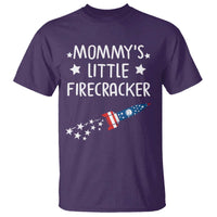 Mommy's Little Firecracker 4th of July T Shirt Patriotic American Flag - Wonder Print Shop