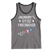 Mommy's Little Firecracker 4th of July Tank Top Patriotic American Flag - Wonder Print Shop