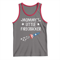 Mommy's Little Firecracker 4th of July Tank Top Patriotic American Flag - Wonder Print Shop