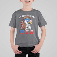 Funny 4th of July T Shirt For Kid My Pronouns Are USA Eagle American - Wonder Print Shop