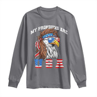 Funny 4th of July Long Sleeve Shirt My Pronouns Are USA Eagle American - Wonder Print Shop