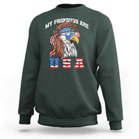 Funny 4th of July Sweatshirt My Pronouns Are USA Eagle American - Wonder Print Shop