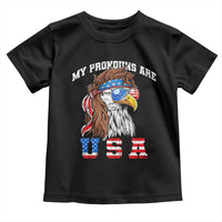 Funny 4th of July Toddler T Shirt My Pronouns Are USA Eagle American - Wonder Print Shop