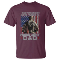 Proud Army Dad T Shirt I Once Protected Him Now He Protects Me - Wonder Print Shop