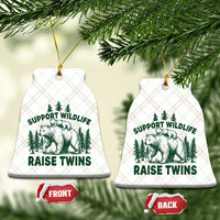 Support Wildlife Raise Twins Ceramic Ornament Twin Parent Mom Dad Bear Family
