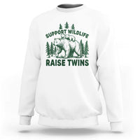 Support Wildlife Raise Twins Sweatshirt Twin Parent Mom Dad Bear Family