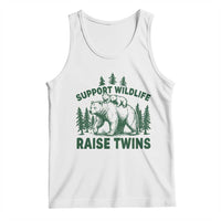 Support Wildlife Raise Twins Tank Top Twin Parent Mom Dad Bear Family