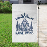 Support Wildlife Raise Twins Garden Flag Twin Dad Mom Parent Bigfoot Family