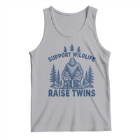 Support Wildlife Raise Twins Tank Top Twin Dad Mom Parent Bigfoot Family