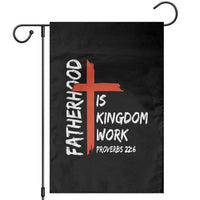 Fatherhood Is Kingdom Work Garden Flag Vintage Christian Dad Cross Bible Verse