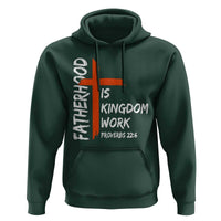 Fatherhood Is Kingdom Work Hoodie Vintage Christian Dad Cross Bible Verse