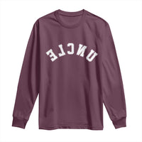 Uncles Long Sleeve Shirt Pregnancy Announcement Gifts For Uncle Retro Upside Down Text