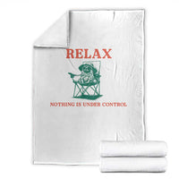 Chill Pug Throw Blanket Vintage Dog Lovers Relax Nothing Is Under Control Summer Chilling Vibes