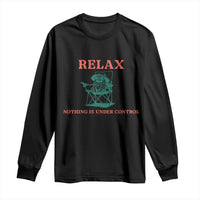 Chill Pug Long Sleeve Shirt Vintage Dog Lovers Relax Nothing Is Under Control Summer Chilling Vibes