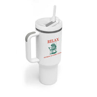 Chill Pug Tumbler With Handle Vintage Dog Lovers Relax Nothing Is Under Control Summer Chilling Vibes