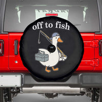 Funny Goose Fishing Spare Tire Cover Off to Fish Cute Waterfowl Angler Gift for Fishing Lovers