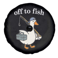 Funny Goose Fishing Spare Tire Cover Off to Fish Cute Waterfowl Angler Gift for Fishing Lovers