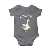Funny Goose Fishing Baby Onesie Off to Fish Cute Waterfowl Angler Gift for Fishing Lovers