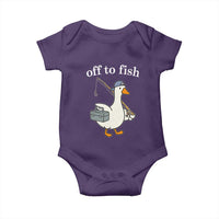 Funny Goose Fishing Baby Onesie Off to Fish Cute Waterfowl Angler Gift for Fishing Lovers
