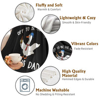 Funny Stepdad Silly Goose Throw Blanket Off To Be The Cool Bonus Dad